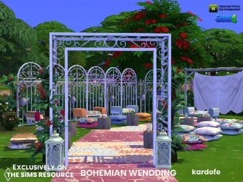 Bohemian Wedding by kardofe, Sims 4 decor CC – image 6