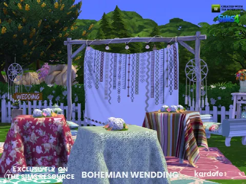Bohemian Wedding by kardofe, Sims 4 decor CC – image 7