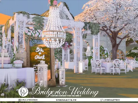 Bridgerton wedding set