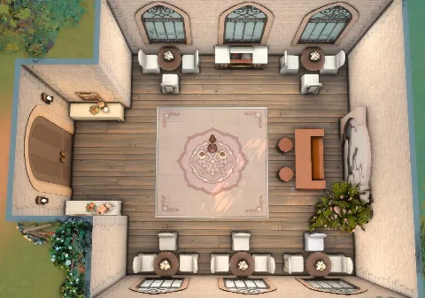 Lavender Field Church by grenesims, Sims 4 community lots CC – image 2