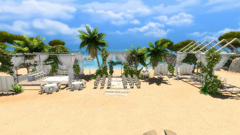 Beach Wedding by PlumbobKingdom, Sims 4 community lots CC – image 2