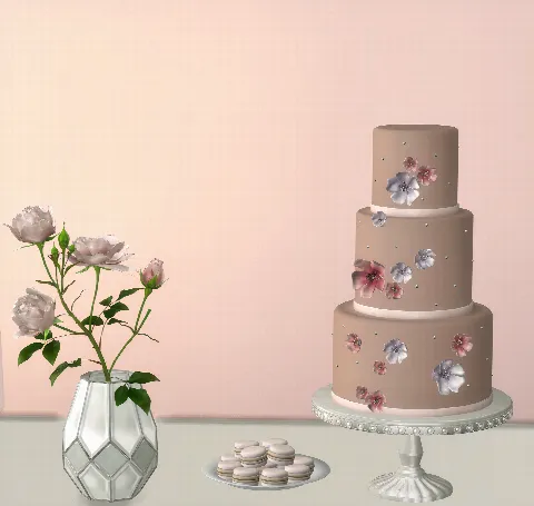 Spring wedding cake by herasims4, Sims 4 dining room CC – image 2