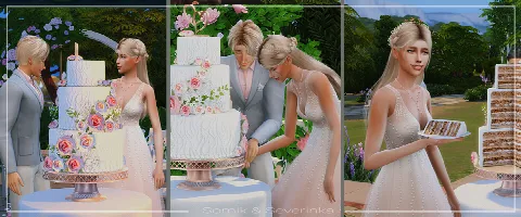 Wedding Cakes with Roses by Somik_Severinka, Sims 4 Gameplay Tweaks mod – image 4