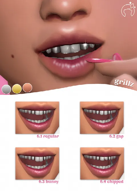 Better Teeth Project Grillz by ikarisims, Sims 4 jewelry CC – image 2