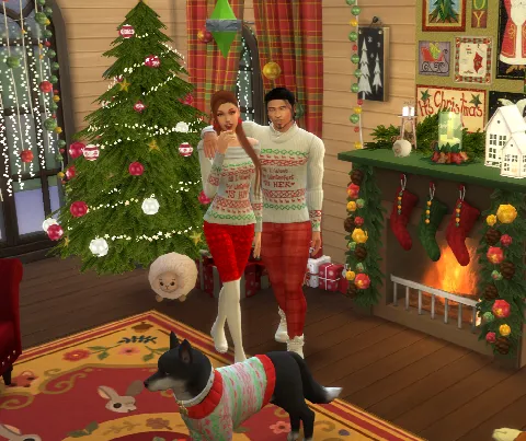 All I Want For Winterfest sweater set by TheRhodes, Sims 4 female clothes CC – image 2