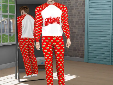 Christmas Pajamas (Male) by couquett, Sims 4 male clothes CC – image 2