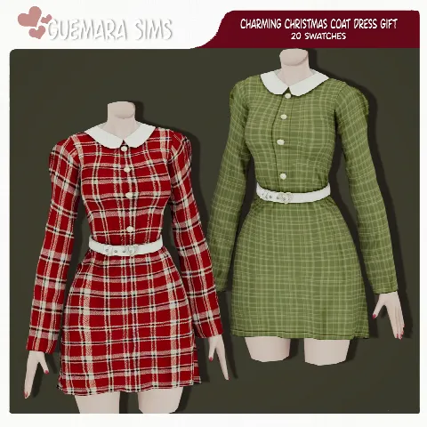 Charming Christmas Coat Dress