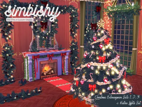 Festive Lights Set by simbishy, Sims 4 lighting CC – image 5