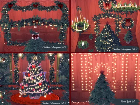 Festive Lights Set by simbishy, Sims 4 lighting CC – image 6