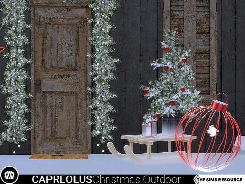 Capreolus Christmas Outdoor Decorations by wondymoon, Sims 4 decor CC – image 3