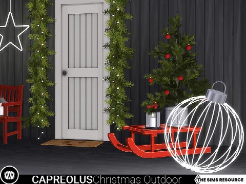 Capreolus Christmas Outdoor Decorations by wondymoon, Sims 4 decor CC – image 4