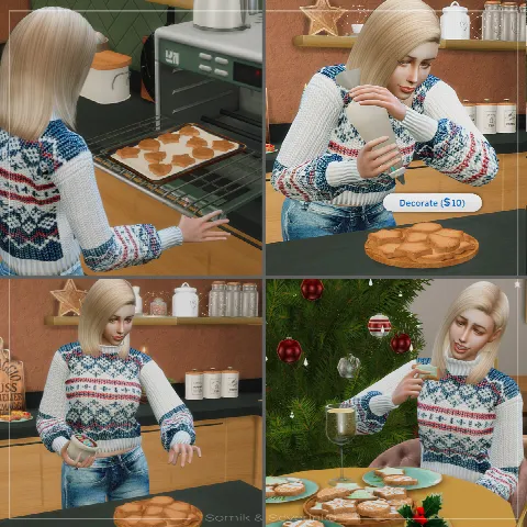 Gingerbread cookies by Somik_Severinka, Sims 4 Gameplay Tweaks mod – image 3