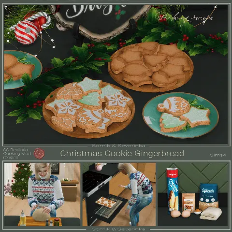 Gingerbread cookies by Somik_Severinka, Sims 4 Gameplay Tweaks mod – image 5